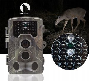 Kamera Leśna IR 850nm TOPHUNT Fotopułapka Myśliwska FHD Polskie Menu 16Mpx 19