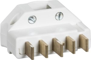 LAURITZ KNUDSEN Stikprop dansk flerpolet system 3P+0+J vinkel 16A 440V hvid 1