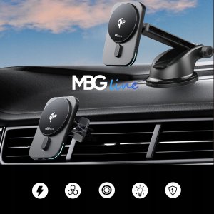 UCHWYT SAMOCHODOWY NA TELEFON MagSafe QI2 ŁADOWARKA BEZPRZEWODOWA do iPhone 5