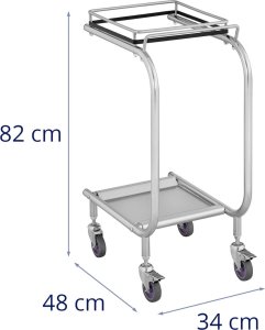 Kosz na śmieci Royal Catering Wózek stojak na worki na śmieci odpady ze stali nierdzewnej 6