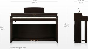 Kawai CN-201 B Cyfrowe Pianino Młoteczkowy Mechanizm Bluetooth 88 Klawiszy 5