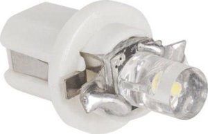 Żarówka samochodowa 12V B8.5d -1LED  biała (płaska) 1