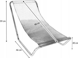 Leżak plażowy składany turystyczny z pokrowcem ELLA zielony paski 2