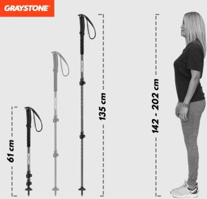 Kije trekkingowe Graystone G2 Gray 7