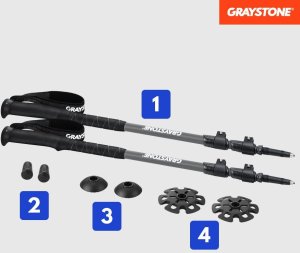 Kije trekkingowe Graystone G2 Gray 9