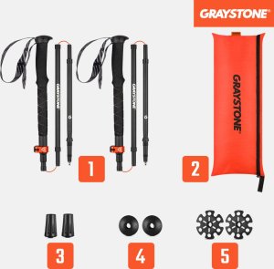 Kije trekkingowe Graystone GTF2 Black 5