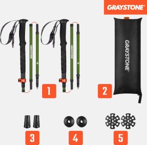 Kije trekkingowe Graystone GTF2 Green 5
