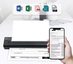 Mini Drukarka termiczna Przenośna do Tatuaży Dokumentów Zdjęć A4 Zenwire TP-820 4