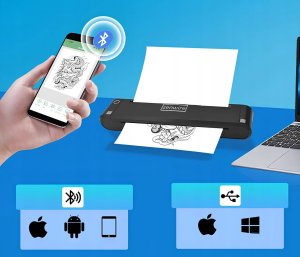 Mini Drukarka Termiczna A4 Przenośna Mobilna Zenwire TP-810T 2