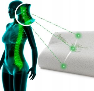 PODUSZKA ORTOPEDYCZNA ŻEL MEMORY FOAM PIANKA Z PAMIĘCIĄ DO SPANIA PREZENT 4