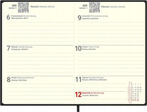 KALENDARZ KSIĄŻKOWY A6 TYGODNIOWY KIESZONKOWY 2025 NOTES TERMINARZ WZORY 2