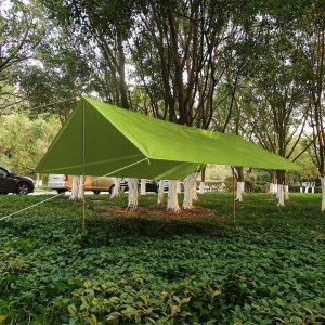 ZADASZENIE BIWAKOWE PLANDEKA WODOODPORNA PRZECIWSŁONECZNA NAMIOT OGRODOWY 4