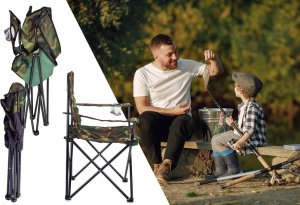 KRZESŁO WĘDKARSKIE RYBACKIE SKŁADANE FOTEL NA RYBY TURYSTYCZNE DUŻE 16