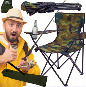 KRZESŁO WĘDKARSKIE RYBACKIE SKŁADANE FOTEL NA RYBY TURYSTYCZNE DUŻE 2