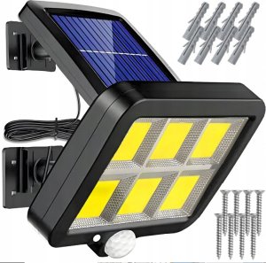 LAMPA HALOGEN SOLARNA LED Z CZUJNIKIEM RUCHU I ZMIERZCHU ZEWNĘTRZNA 250W 1