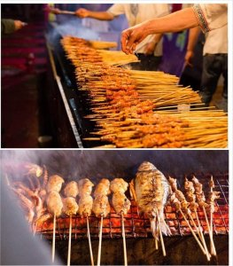 PATYCZKI DO SZASZŁYKÓW WYKAŁACZKI BAMBUSOWE DO GRILLA DŁUGIE DUŻA PACZKA 10