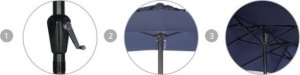 Saska Garden PARASOL OGRODOWY XXXL 2.7x4.6M SZARY SASKA GARDEN 8