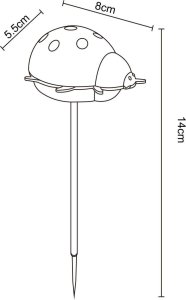 SP-6386 LAMPA SOLARNA OGRODOWA BIEDRONKA 3