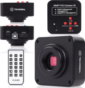 Mikroskop Optyczny 10HW Kamera 48MP Zestaw Oświetlenie Wyświetlacz 8 Cali 7