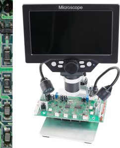 Mikroskop Cyfrowy 1200x Menu PL Kamera 12MP z Lutownicą do Lutowania 60w 6