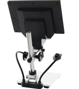 Mikroskop Cyfrowy 1200x Menu PL Kamera 12MP z Lutownicą do Lutowania 60w 9
