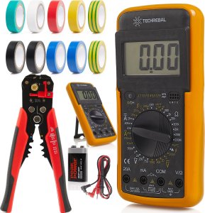 Multimetr Techrebal DT9205A Zestaw 10 Taśm Izolacyjnych i Ściągacz Izolacji 1