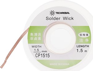 Techrebal Taśma Rozlutownicza Plecionka CP1515 1,5mm x 1,5m Lutownicza do Cyny 2
