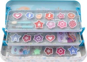 Disney Frozen Makeup Case Triple Layer Beauty Tin zestaw kosmetyków do makijażu dla dzieci 1
