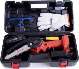 Piła Łańcuchowa P06 Akumulatorowa Pilarka 6 Cali Mocna do Gałęzi Drewna Techrebal 4