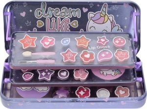Unicorn Makeup Case Triple Layer Beauty Tin zestaw kosmetyków do makijażu dla dzieci 1