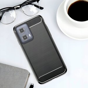 Etui do Moto G34 5G / G04 / G24 / G24 Power / E14 (Czarne, Karbon)   Szkło 4