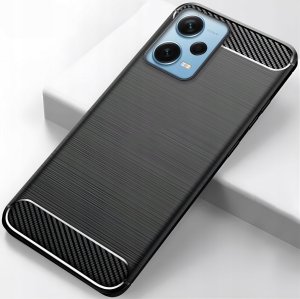 Hello Case Etui do Xiaomi Redmi Note 12 Pro Plus (Czarne, Karbon, Pancerne)   Szkło 9H 2