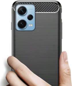 Hello Case Etui do Xiaomi Redmi Note 12 Pro Plus (Czarne, Karbon, Pancerne)   Szkło 9H 3