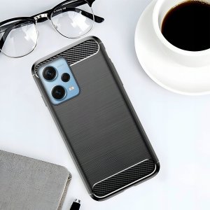 Hello Case Etui do Xiaomi Redmi Note 12 Pro Plus (Czarne, Karbon, Pancerne)   Szkło 9H 4