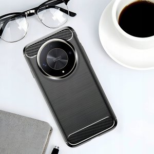 Hello Case Etui do Honor X50 5G / Magic6 Lite (Czarne, Pancerne, Karbon, Pokrowiec) 4