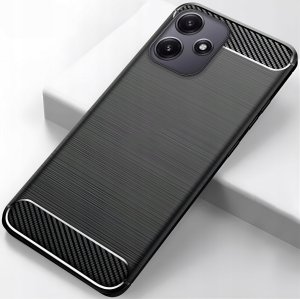 Hello Case Etui do Xiaomi Redmi 12 4G / 5G (Czarne, Karbon, Pancerne, Case)   Szkło 9H 2