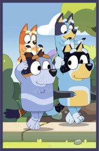 Trefl Puzzle Rodzina Bluey 3x50 elementów (34890) 3