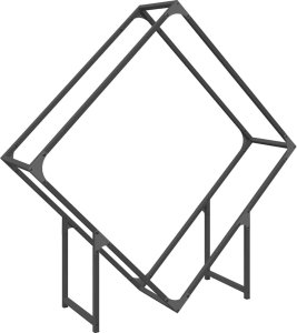 Stojak na drewno opałowe czarny 100x25x100 cm 1
