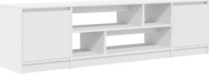 Szafka RTV Biała 188,5x41x50 cm Drewno klejone 1
