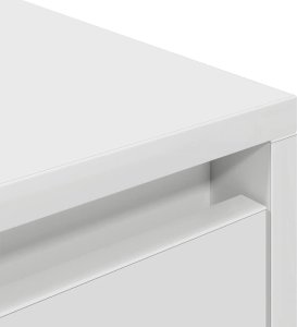 Szafka RTV Biała 188,5x41x50 cm Drewno klejone 9