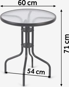 Zestaw ogrodowy stolik okrągły i 2 krzesła ogrodowe Sofotel SO-981 4