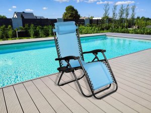Leżak ogrodowy Orion Zero Gravity błękitny 2