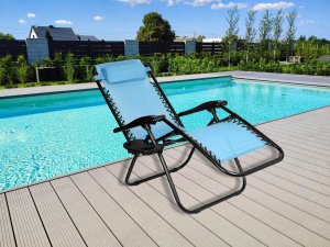 Leżak ogrodowy Orion Zero Gravity błękitny 3