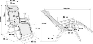 Leżak ogrodowy Orion Zero Gravity błękitny 4