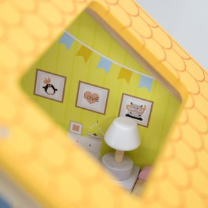 VIGA Zestaw Drewniany Domek dla Lalek z Laleczkami i Akcesoriami 4