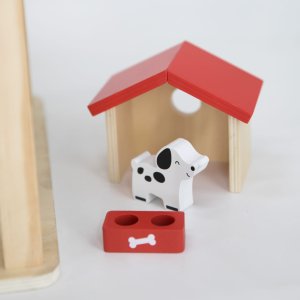 VIGA Zestaw Drewniany Domek dla Lalek z Laleczkami i Akcesoriami 7