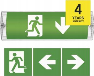 Avarinio isejimo sviestuvas 230V 3W 150lm, 3val., IP65, EMOS 10