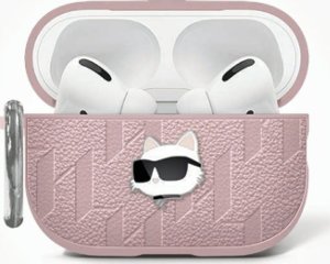 Karl Lagerfeld Monogram Choupette Head Case for AirPods 4 Pink 1