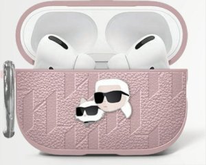 Karl Lagerfeld Monogram Karl & Choupette Head Case for AirPods 4 Pink 1