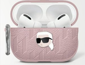Karl Lagerfeld Monogram Karl Head Case for AirPods 4 Pink 1